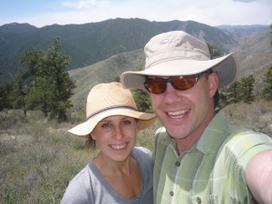 Me and my husband on our wedding day hike.